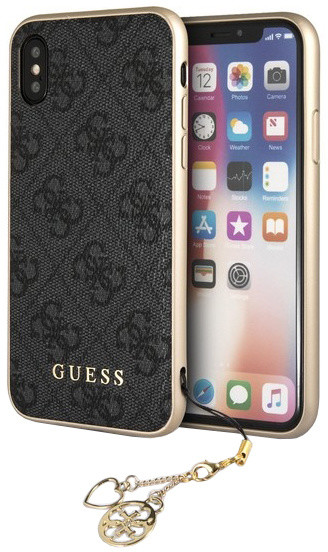 GUESS Charms Hard Case 4G pro iPhone X, šedé_2143210249