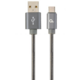 Gembird kabel CABLEXPERT USB-A - USB-C, M/M, PREMIUM QUALITY, metalická spirála, 2m, šedá_646824107