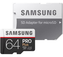 Samsung Micro SDXC 64GB PRO Plus UHS-I U3 + SD adaptér_29937652