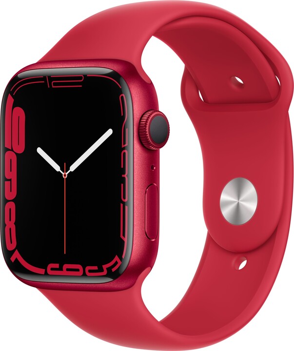 Apple Watch Series 7 GPS 45mm, (Product) RED, Product RED Sport Band_406336058