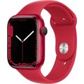 Apple Watch Series 7 GPS 45mm, (Product) RED, Product RED Sport Band