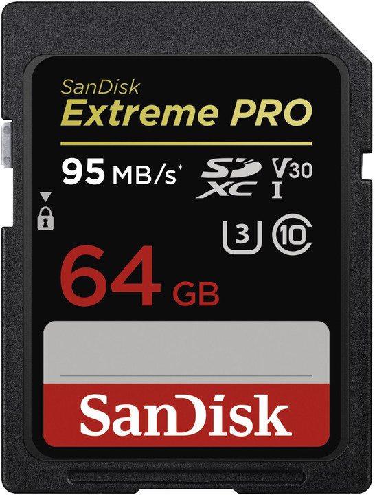 SanDisk SDXC Extreme Pro 64GB 95MB/s UHS-I U3 V30_741874505