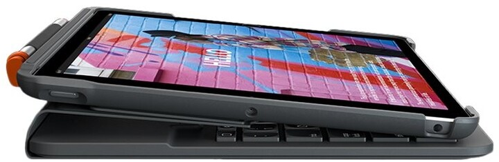 Logitech ochranný kryt s klávesnicí SLIM FOLIO pro Apple iPad (7.generace), US, šedá_330966229