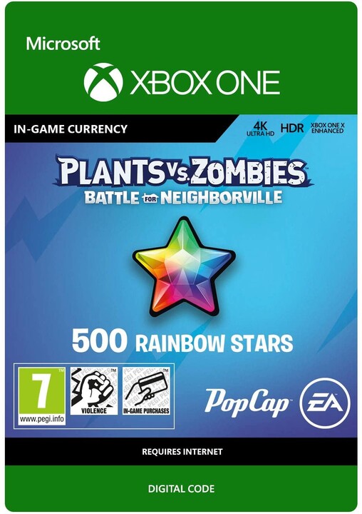 Plants vs Zombies Battle for Neighborville - 500 Rainbow Stars (Xbox) - elektronicky_1081699174