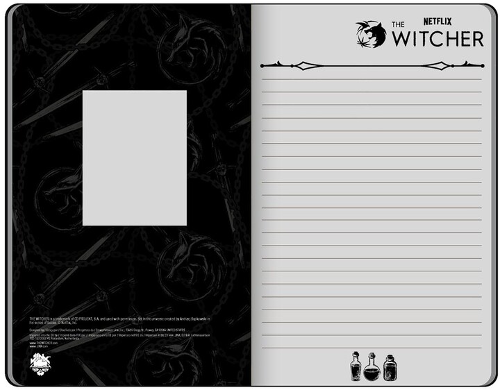 Zápisník The Witcher - Grimoire of Witcher, linkovaný, pevná vazba, A5_1352737794