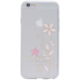 EPICO pružný plastový kryt pro iPhone 6/6S HOCO FLOWERS - transparentní bílo-růžová