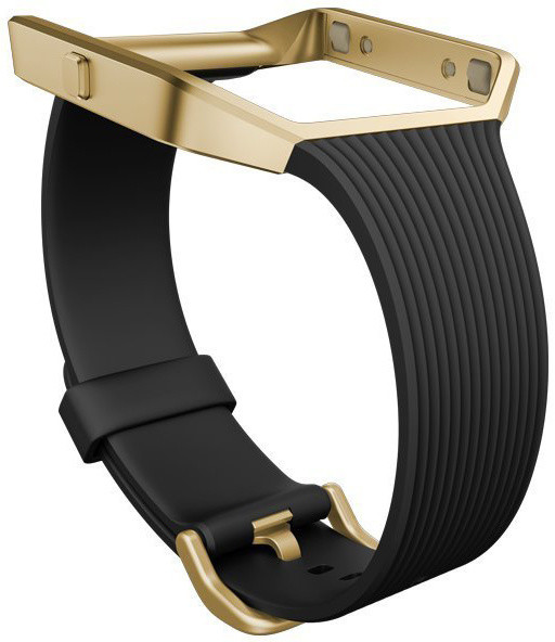 Google Fitbit Blaze Slim řemínek zlatý kov L, černá_385705553