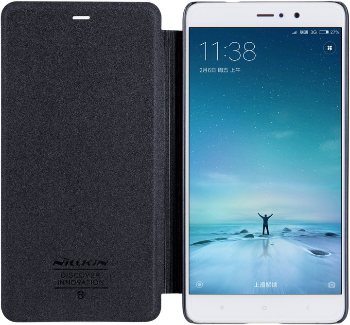 Nillkin Sparkle Leather Case pro Xiaomi Mi 5S Plus, černá_1379856730
