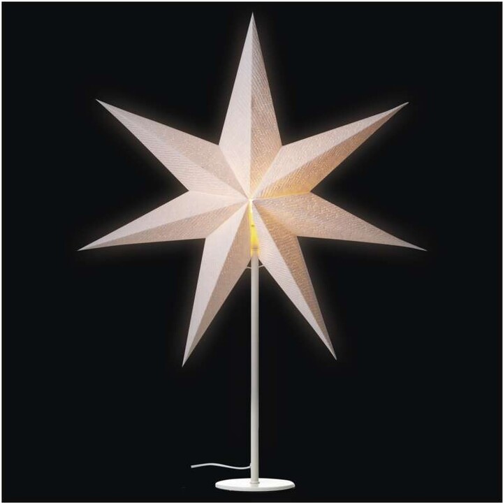 Emos Svícen na žárovku E14 s papírovou hvězdou bílý, 67x45 cm, vnitřní_581039021