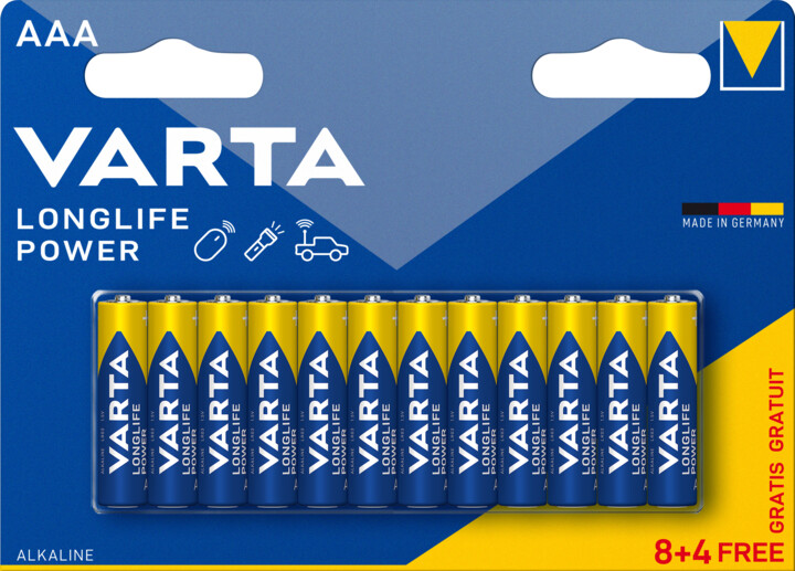 VARTA baterie Longlife Power AAA, 8+4ks