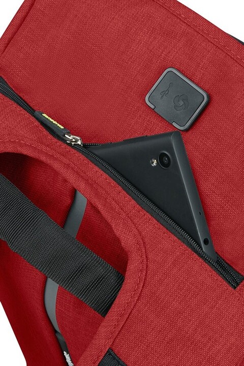 Samsonite bezpečnostní batoh SECURIPAK pro notebook 15.6&quot;, červená_880657341