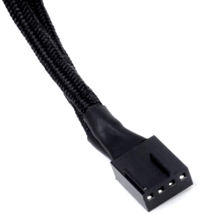 SilverStone CPF01 10cm PWM rozdělovací kabel 2 Fans, černý_1820195879