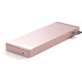 Satechi TYPE-C Passthrough USB Hub (3x USB 3.0,MicroSD), růžová/zlatá_546329102
