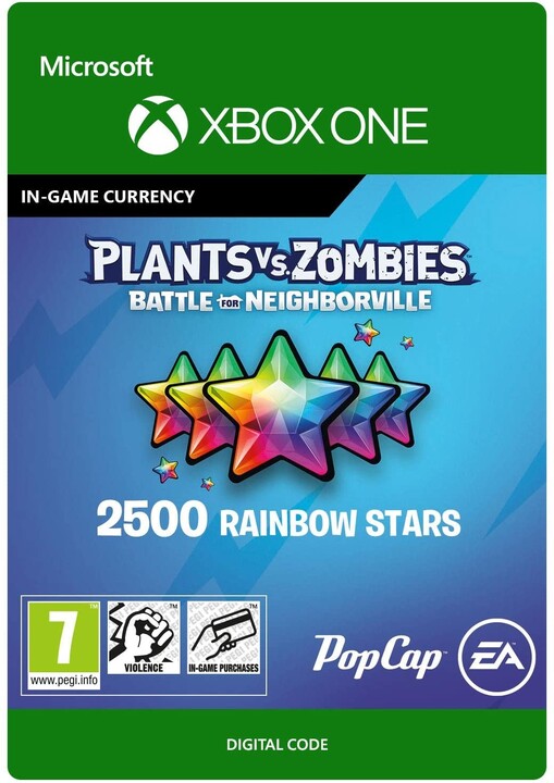 Plants vs Zombies Battle for Neighborville - 2500 Rainbow Stars (Xbox) - elektronicky_1176973352