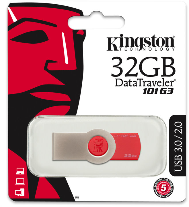 Kingston DataTraveler 101 GEN3 32GB, červená_1667107530
