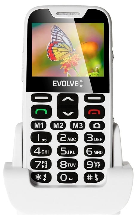 Evolveo EasyPhone XD s nabíjecím stojánkem, White_272825938