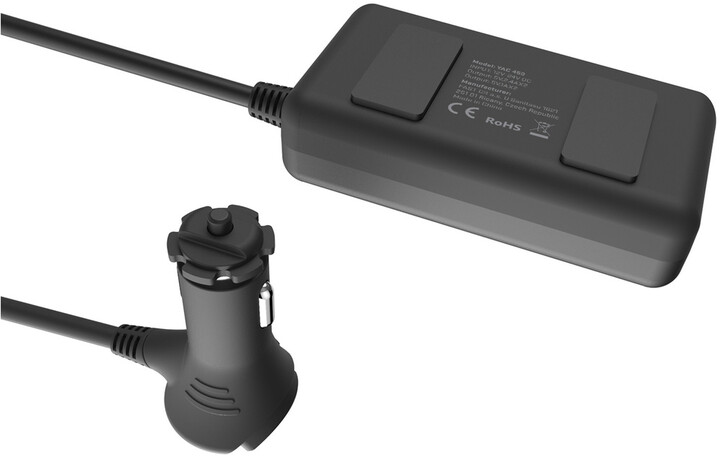 YENKEE nabíjecí adaptér do auta YAC 450, 4x USB-A, 3x 12V, černá_1798108288