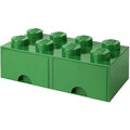 Úložný box LEGO, 2 šuplíky, velký (8), tmavě zelená_634623087