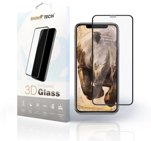 RhinoTech 2 Tvrzené ochranné 3D sklo pro Xiaomi Mi Note 10/Note 10 Lite/Note 10 Pro, černá_2104182788