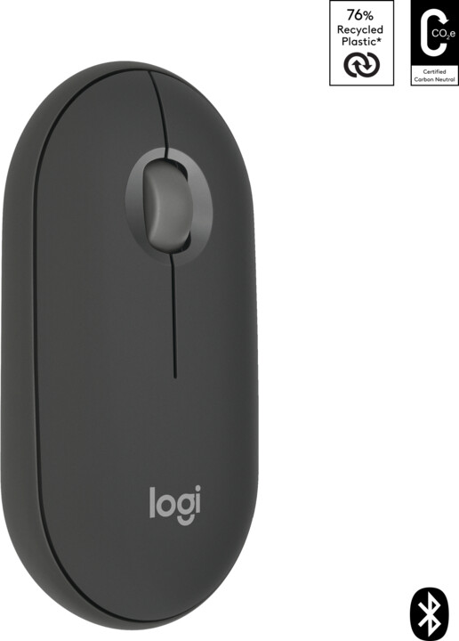 Logitech Pebble Mouse 2 M350s, šedá_255387098
