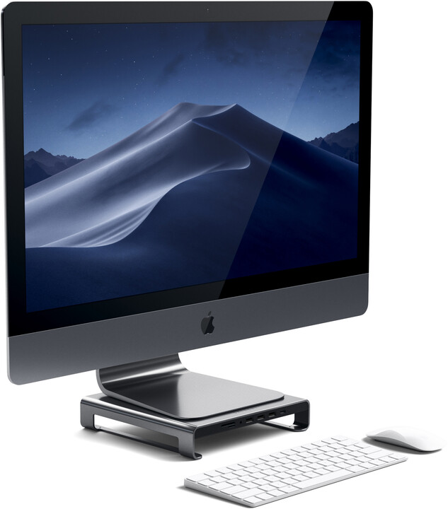 Satechi Aluminum Monitor Stand Hub for iMac, šedá_1597898966