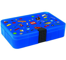 Úložný box LEGO Iconic, s přihrádkami, modrá_1589311057