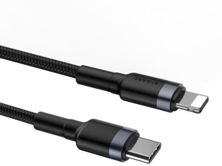 BASEUS kabel Yiven Series USB-C - Lightning, M/M, 2A, 1m, černá_2038827412