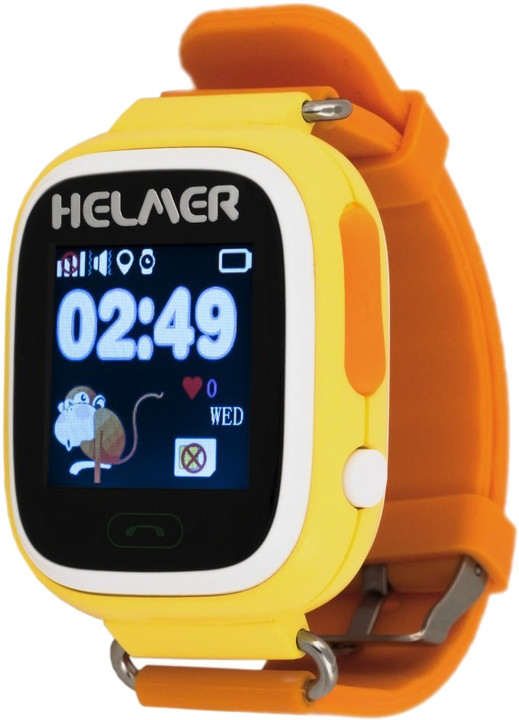 HELMERLK 703 dětské hodinky s GPS lokátorem, žluté_1998318436