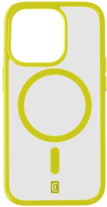 Cellularline zadní kryt Pop Mag s podporou Magsafe pro Apple iPhone 15 Pro, čirá/limetková_1484662988