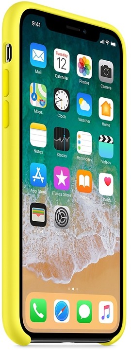 Apple silikonový kryt na iPhone X, zářivě žlutá_1464993688