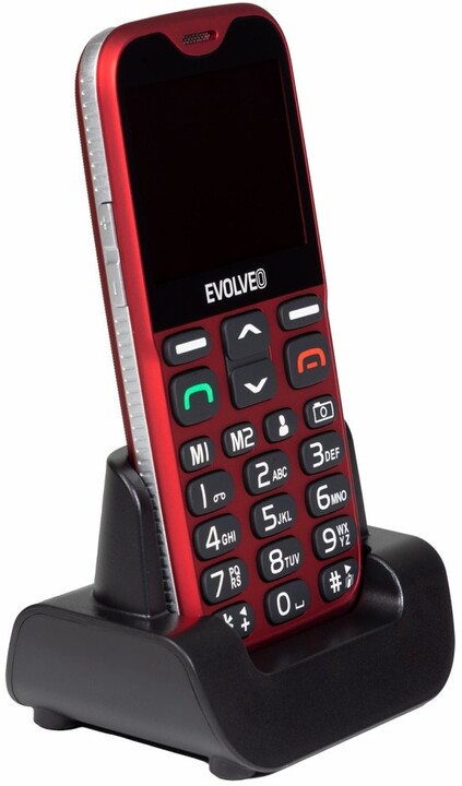 Evolveo EasyPhone XG s nabíjecím stojánkem, Red_1292918594