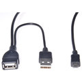 PremiumCord USB redukce kabel USB A/female+USB A/male - Micro USB/male OTG_791267749