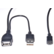 PremiumCord USB redukce kabel USB A/female+USB A/male - Micro USB/male OTG_791267749