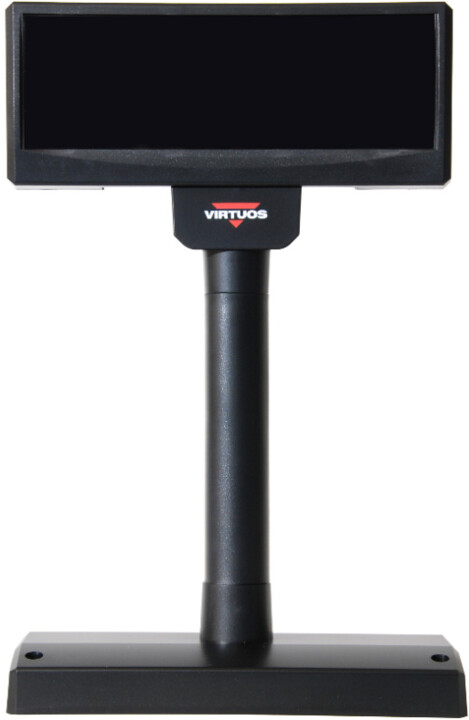 Virtuos FV-2029M - VFD zákaznicky displej, 2x20 9mm, serial (RS-232), 12V, černá_1818726011
