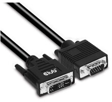 Club3D kabel DVI-A - VGA, UXGA@60Hz, 3m, černá