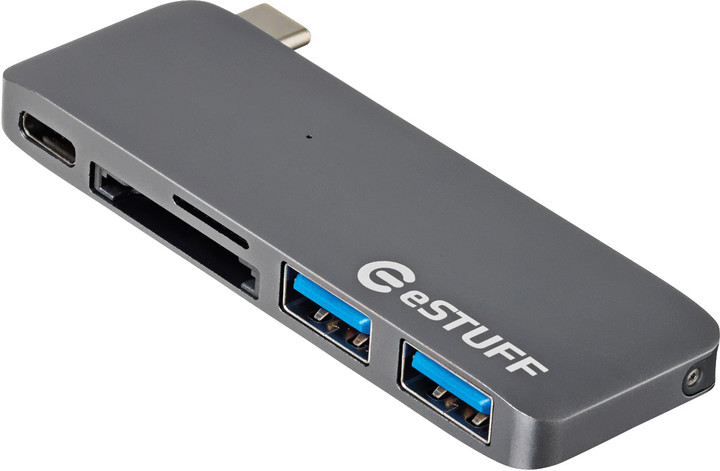 eSTUFF USB C Slot-in Hub Grey_1182052662