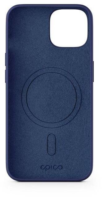 EPICO silikonový zadní kryt s podporou MagSafe pro iPhone 15, modrá_1465273432