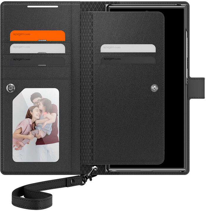 Spigen pouzdro Wallet S Plus pro Samsung Galaxy S24 Ultra, černá_1965143805