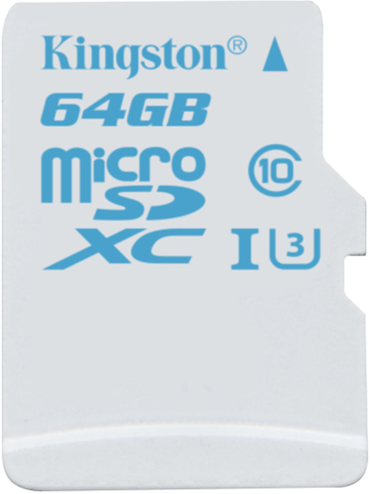 Kingston Action Card Micro SDXC 64GB Class 10 UHS-I U3 + SD adaptér_2033109054