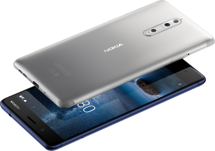 Nokia 8, Dual sim, stříbrná_1166170235