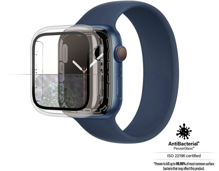 PanzerGlass ochranný kryt pro Apple Watch Series 7/8 45mm, antibakteriální, čirá_390524652