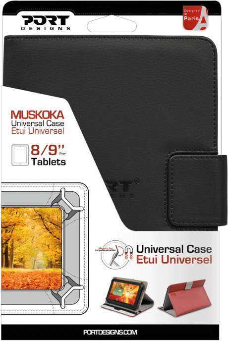 Port Designs MUSKOKA univerzální pouzdro na 8/9&quot; tablet, černé_1386451228