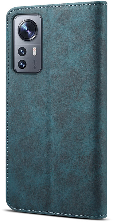 Lenuo Leather flipové pouzdro pro Xiaomi 12/12X, modrá_1639239444