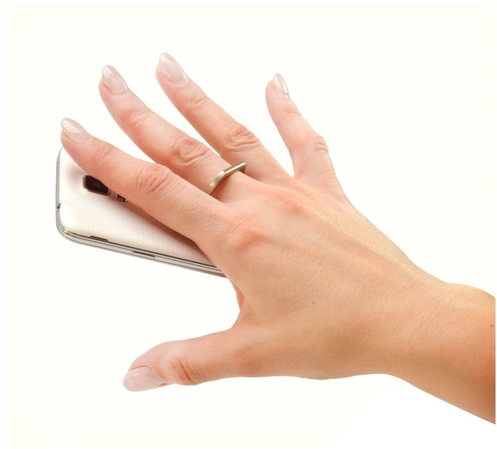 FIXED Ring prstýnek se stojánkem a držákem pro mobilní telefony, stříbrný_1165985638