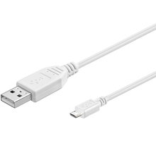 PremiumCord USB, A-B micro, 0,2m, bílá ku2m02fw