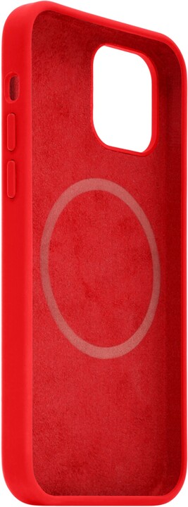 FIXED tvrzený silikonový kryt MagFlow pro iPhone 12/12 Pro, komaptibilní s MagSafe, červená_21334898