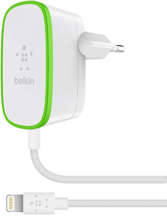 Belkin USB 230V nabíječka, 5V/2.4A vč. Lightning kabelu, bílá_1522256203