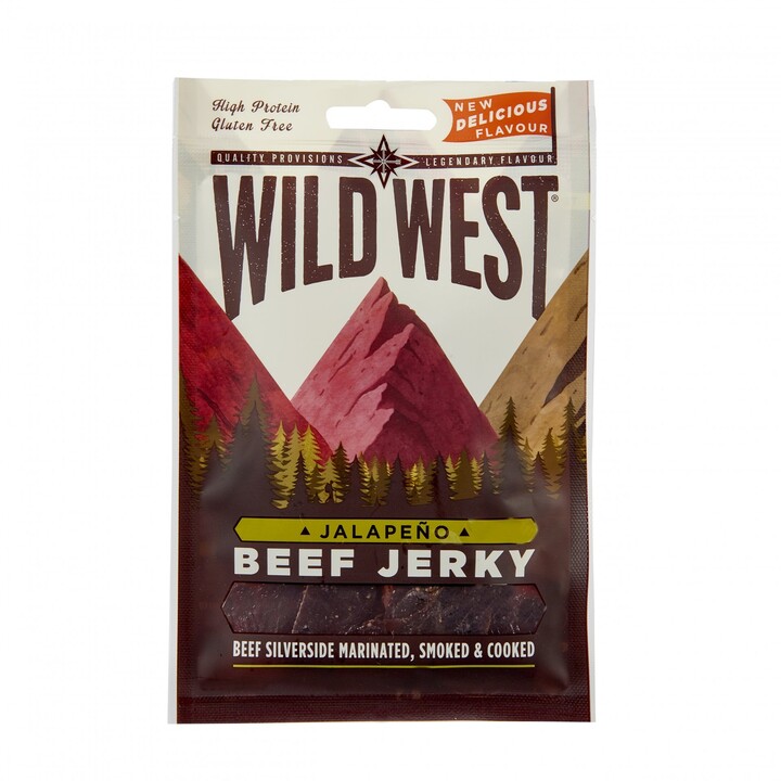 Wild West sušené maso - Jerky, Beef, Jalapeno, 16x25g_868251526