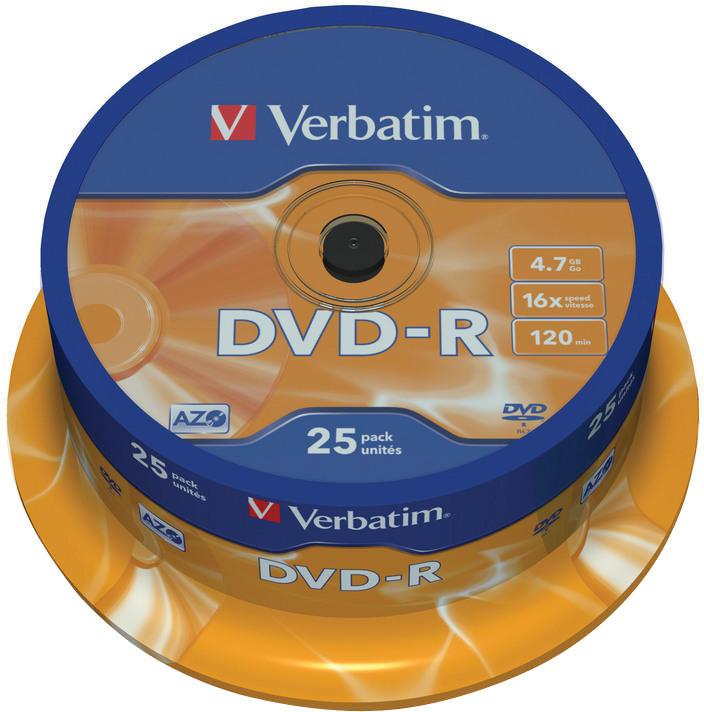 Verbatim DVD-R AZO 16x 4,7GB spindl 25ks