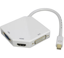 PremiumCord adaptér Mini DisplayPort - HDMI + DVI + VGA 1080p (4K over HDMI) Poukaz 200 Kč na nákup na Mall.cz